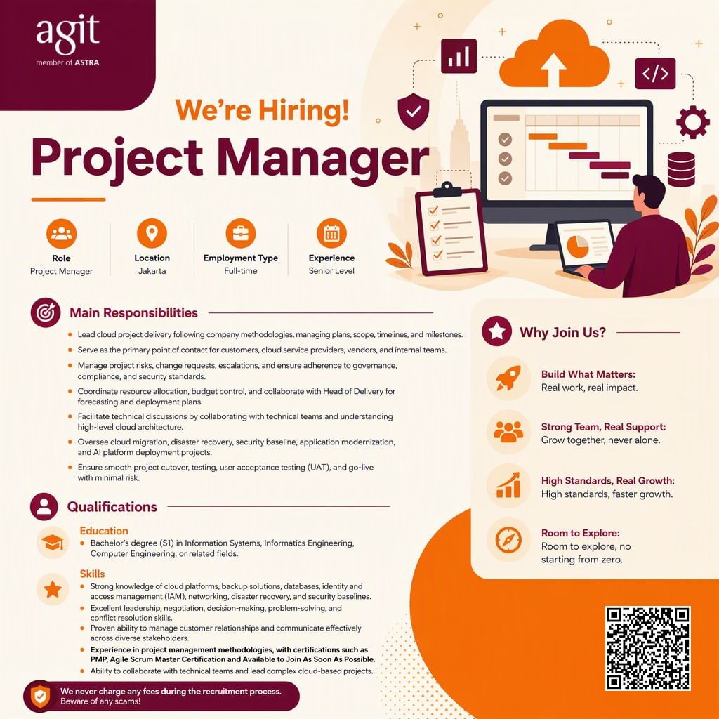 Pamflet Lowongan Kerja: Project Manager